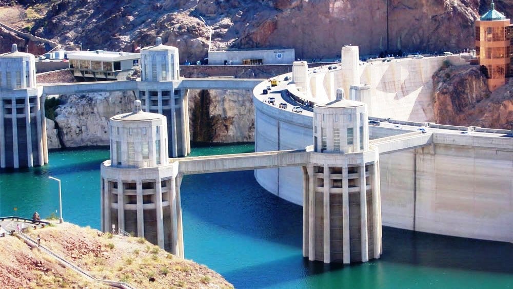 Estrutura da represa Hoover Dam em Las Vegas