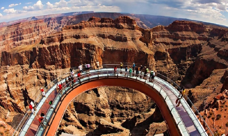 Famosa ponte Skywalk no Grand Canyon