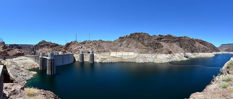 Vista da represa Hoover Dam em Las Vegas