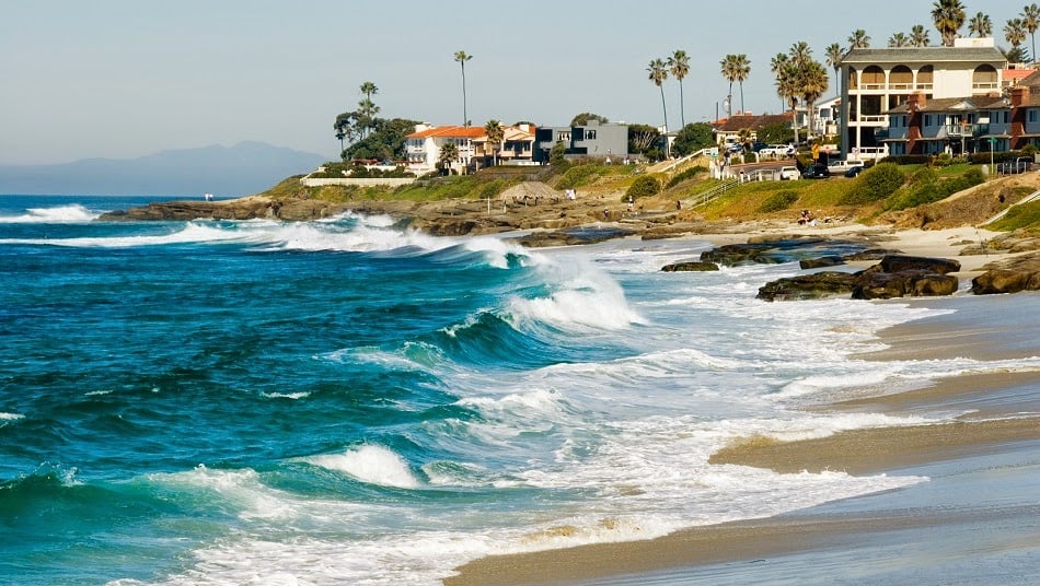 Vista da Praia La Jolla na Califórnia