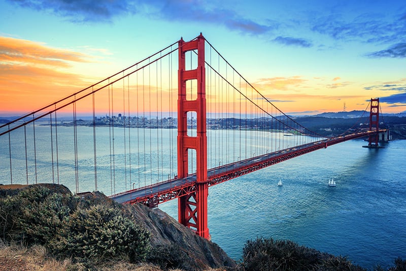 Ponte Golden Gate em San Francisco na Califórnia
