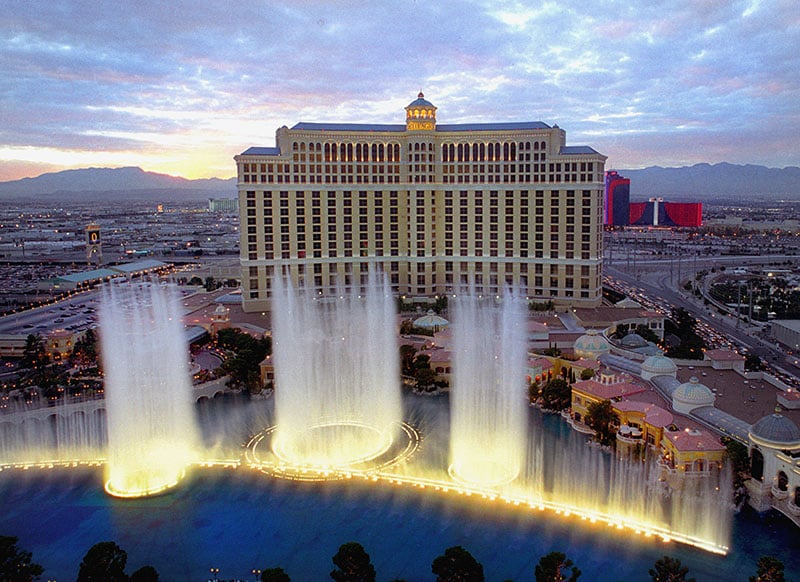 Vista do hotel em Las Vegas
