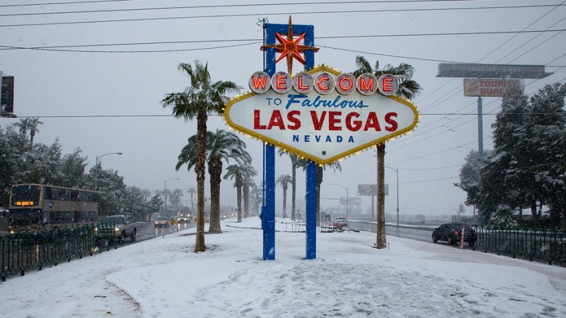 Neve e letreiro de Las Vegas
