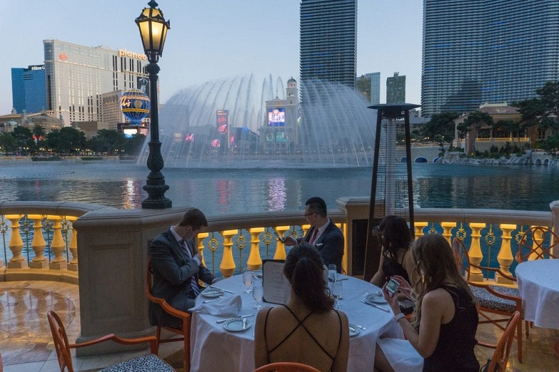 Vista do restaurante Picasso em Las Vegas