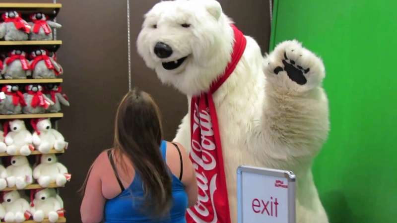 Urso polar na The World of Coca-Cola em Las Vegas
