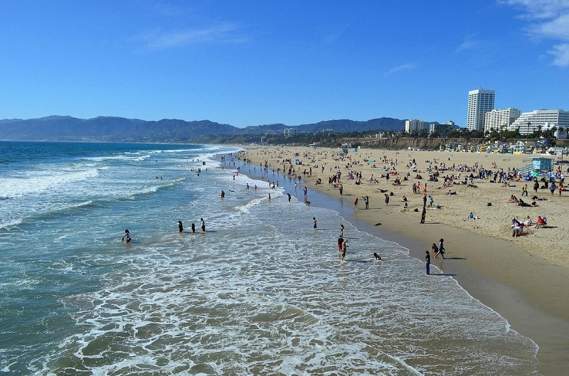 Praia Santa Monica Beach em Los Angeles