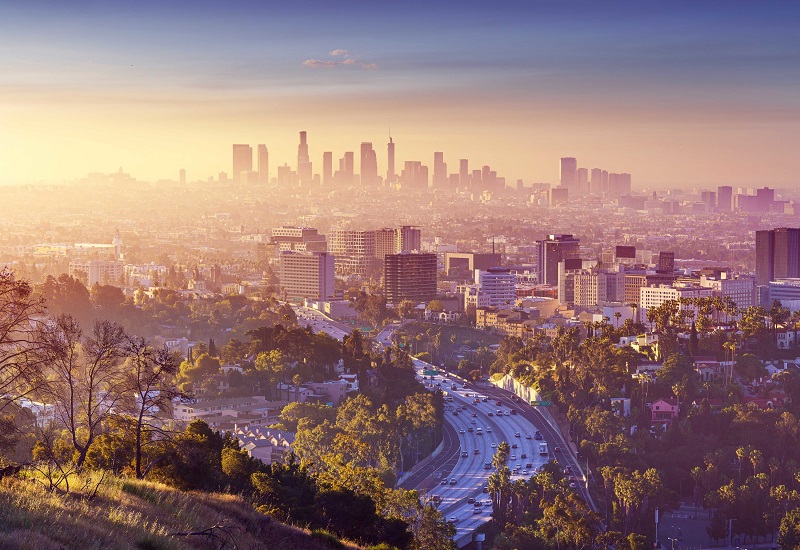 Cidade de Los Angeles vista de cima