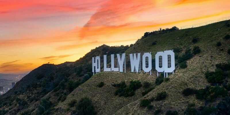 Placa Hollywood Sign em Los Angeles
