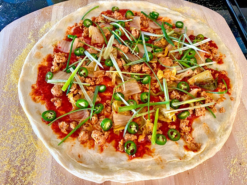 Pizza da chef Ann Kim no restaurante da Netflix em Los Angeles 