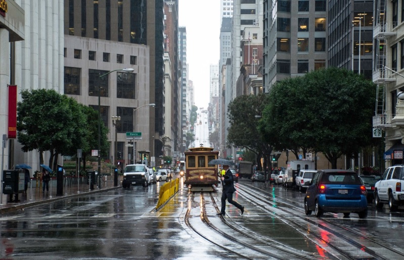 Dia chuvoso em San Francisco